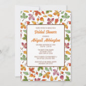 Invitation Changer la Fête des mariées d'automne Feuille (Devant)