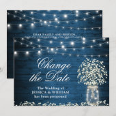 Invitation Changez la Date Lumières de Guirlande de Baby's Br (Devant / Derrière)