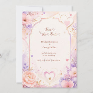Invitation Chanson d'amour de mariage Romance Pivoine Pastel