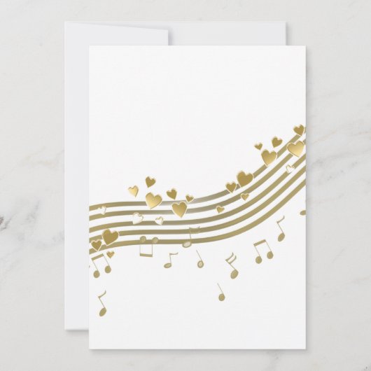 Invitation Chanson d'amour mariage (Dos)