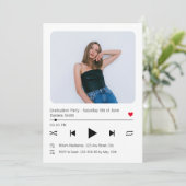 Invitation Chanson de musicien Moderne Photo Graduation 2024 (Debout devant)