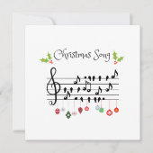 Invitation Chanson de Noël chant des oiseaux (Devant)