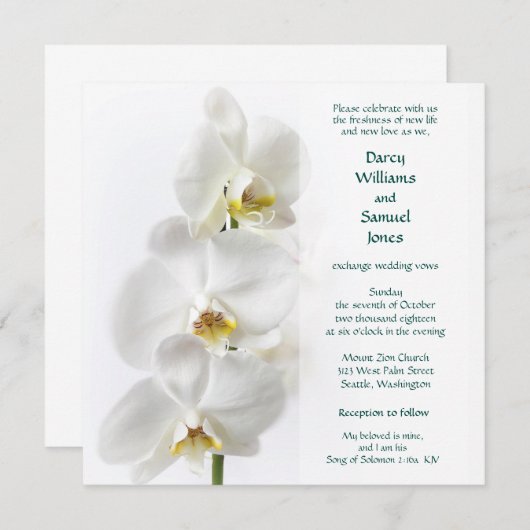 Invitation Chanson de Salomon 2:16a Mon bien-aimé est mon mar (Devant / Derrière)