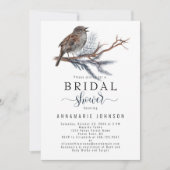 Invitation Chanson d'hiver Aquarelle Fête des mariées de la D (Devant)