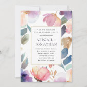 Invitation Chanson florale de l'aquarelle de Salomon Mariage  (Devant)