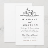 Invitation Chanson moderne de la Bible Salomon Mariage chréti (Devant / Derrière)