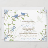 Invitation Chanson Oiseaux Mariages Anniversaire Renouvelleme (Dos)