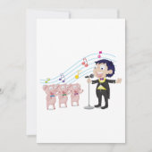 Invitation Chant de garçon avec chorale à trois cochons (Devant)