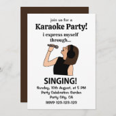 Invitation Chanter Je Me Suis Express En Chantant (Devant / Derrière)