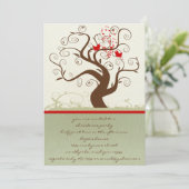 Invitation Chanter Oiseau Bois Grain Arbre Dîner de Noël (Debout devant)