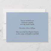 Invitation Chanteurs de Noël à l'aquarelle moderne (Dos)