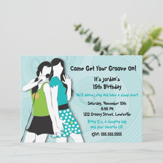 Invitation Chanteuse de hip-hop (Debout devant)