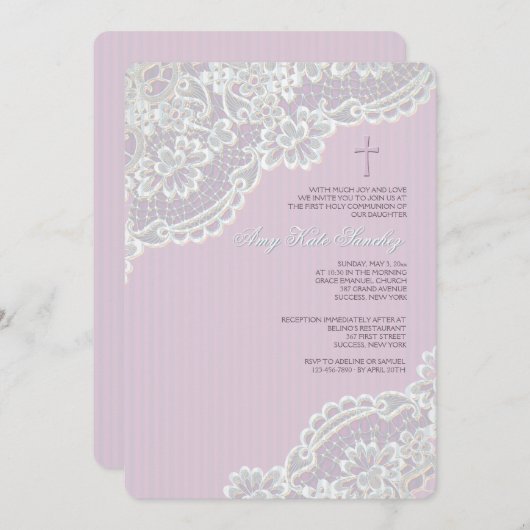 Invitation Chantilly Lace (Devant / Derrière)