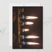 Invitation Chanukah flammes de bougie, Étoile de David Invita (Dos)