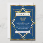 Invitation Chanukah Hanoukka Occasion juive (Devant)