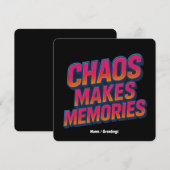 Invitation Chaos rend les souvenirs Retro Synthwave Design am (Devant / Derrière)