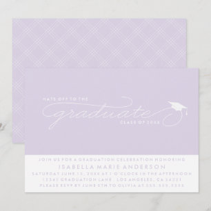 INVITATION CHAPEAU AU DIPLÔMÉ CARTON D'INVITATION À LA RÉMI