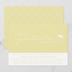 INVITATION CHAPEAU AU DIPLÔMÉ CARTON D'INVITATION À LA RÉMI