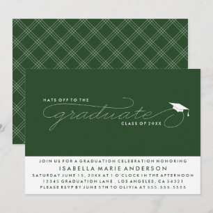 INVITATION CHAPEAU AU DIPLÔMÉ CARTON D'INVITATION À LA RÉMI