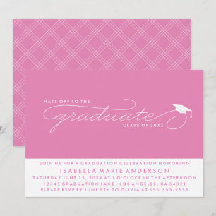 INVITATION CHAPEAU AU DIPLÔMÉ CARTON D'INVITATION À LA RÉMI