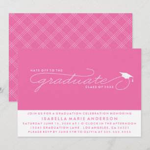 INVITATION CHAPEAU AU DIPLÔMÉ   CARTON D'INVITATION À LA RÉMI