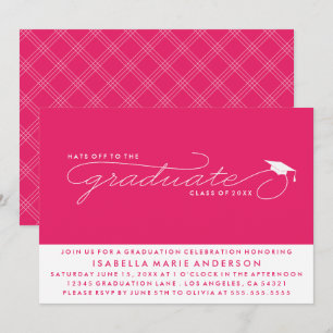 INVITATION CHAPEAU AU DIPLÔMÉ   CARTON D'INVITATION À LA RÉMI