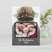 Invitation Chapeau Bonnet de Hiver Noël Photo de Fête (Debout devant)