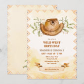 Invitation Chapeau de Cowboy (Devant / Derrière)