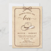 Invitation Chapeau de Cowboy Occidental Rustique Corde de Las (Devant)