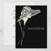 Invitation Chapeau de Dame à la Mode (Devant / Derrière)