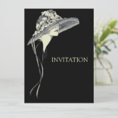Invitation Chapeau de Dame à la Mode (Debout devant)