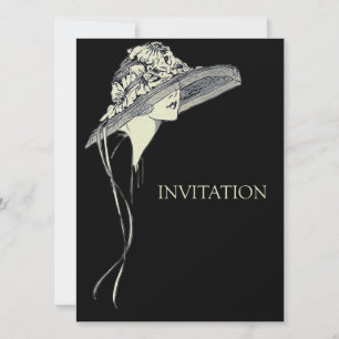 Invitation Chapeau de dame à la mode
