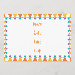 Invitation chapeau de fête