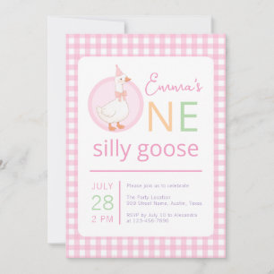 Invitation Chapeau de fête rose pour le premier anniversaire 