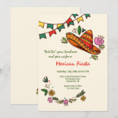Invitation Chapeau de Fiesta (Devant / Derrière)