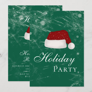 Invitation Chapeau de Noël de Papa Noël Fête d'hiver