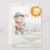 Invitation Chapeau de Teddy Soleil Mignon Golf Let's Par-Tee  (Devant)