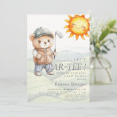 Invitation Chapeau de Teddy Soleil Mignon Golf Let's Par-Tee  (Debout devant)
