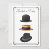 Invitation Chapeau Fedora élégant en paille avec boléro pour  (Devant)