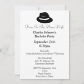 Invitation Chapeau Fedora élégant en paille avec boléro pour (Dos)