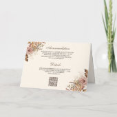 Invitation Chapeau Floral de Cowboy Occidental Rustique Code  (Dos)