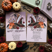 Invitation Chapeau Funky Hocus Pocus Fête de Sorcière Méchant