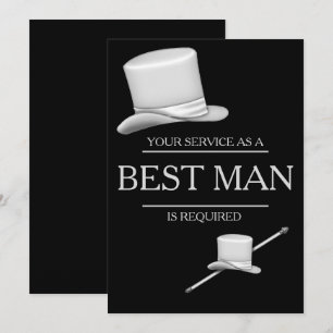 Invitation Chapeau haut de forme argenté élégant et chic pour
