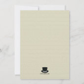Invitation Chapeau Haut de Forme et Moustache (Dos)