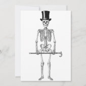 Invitation Chapeau Haut Skeleton Let's Get Sheet F (Dos)