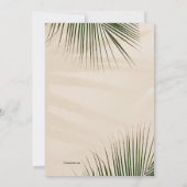 Invitation Chapeau panama et cigare (Dos)