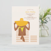 Invitation Chapeau Soleil Jaune (Debout devant)