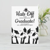 Invitation Chapeaux des diplômés de professeurs, c'est la fêt (Debout devant)