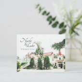 Invitation Chapelle Mariage de l'île Tybee Enregistrer la dat (Debout devant)