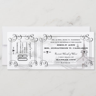 Invitation Chapelle Romantique Route de Campagne Billet de Ma